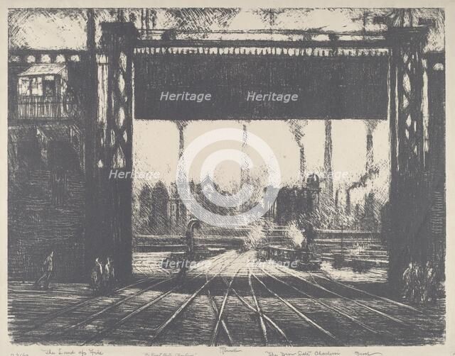 The Iron Gate, Charleroi, 1911. Creator: Joseph Pennell.