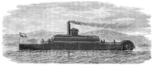 The iron gun-boat Rangariri, built at Sydney for the New Zealand government, 1864. Creator: Unknown