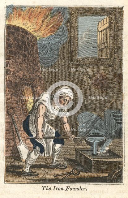 'The Iron Founder', Rotherham, Yorkshire, 1821. Artist: Anon