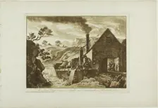 The Iron Forge between Dolgelli and Barmouth in Merioneth Shire, 1776. Creator: Paul Sandby