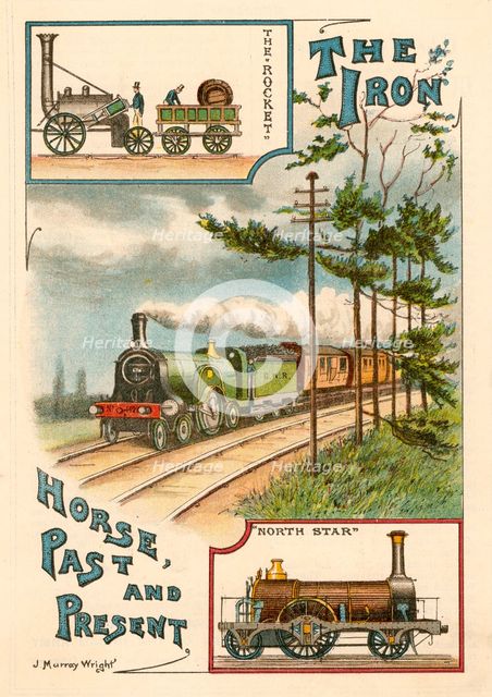 'The Iron Horse Past and Present', c1900.  Creator: Unknown.
