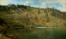 The Iron Mine, Port Henry, New York, ca. 1862. Creator: Homer Dodge Martin