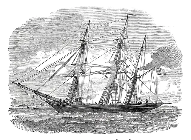 The iron steam screw collier, "Q. E. D.", 1844. Creator: Unknown.