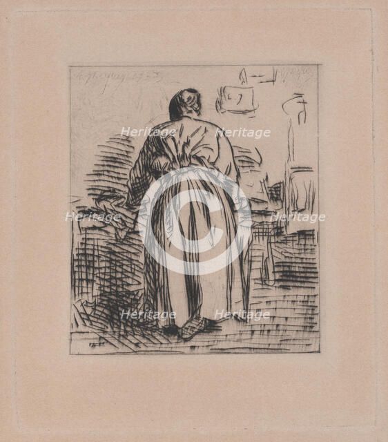 The Ironing Woman, 1843. Creator: Charles Emile Jacque.