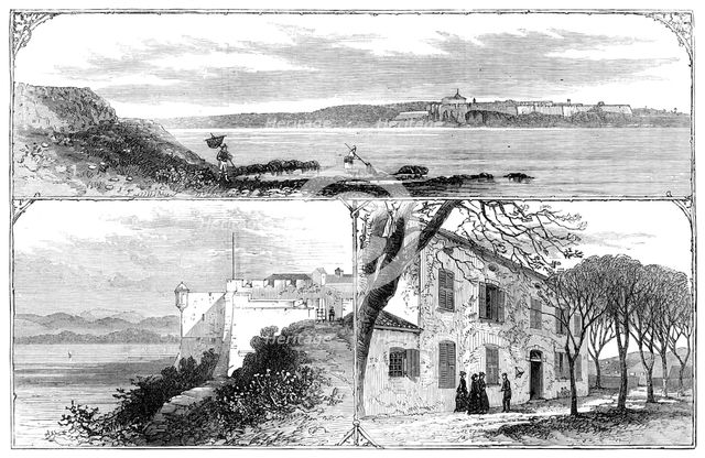 The Island and Fort of St. Marguerite, the prison of ex-Marshal Bazaine, 1874. Creator: Unknown.