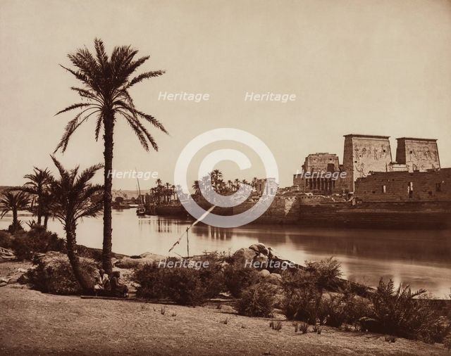 The Island and Temple at Philae, c1869. Creator: Unknown.