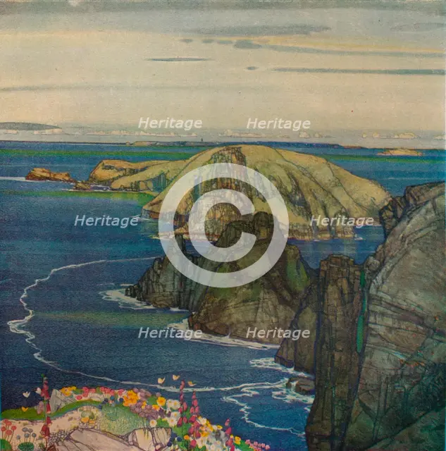 'The Island of Brecqhou, Off Sark', c1921. Artist: Edward Reginald Frampton.