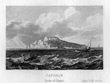 The island of Capri, Italy, c1833. Creator: Unknown