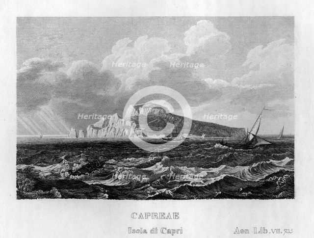 The island of Capri, Italy, c1833. Creator: Unknown.