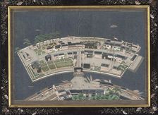 The island of Deshima, c.1833-c.1836. Creator: Workshop of Kawahara Keiga