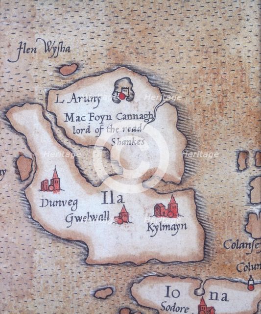 The island of Islay, 1564. Creator: Gerardus Mercator.