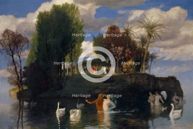 The island of life, 1888. Creator: Arnold Bocklin.