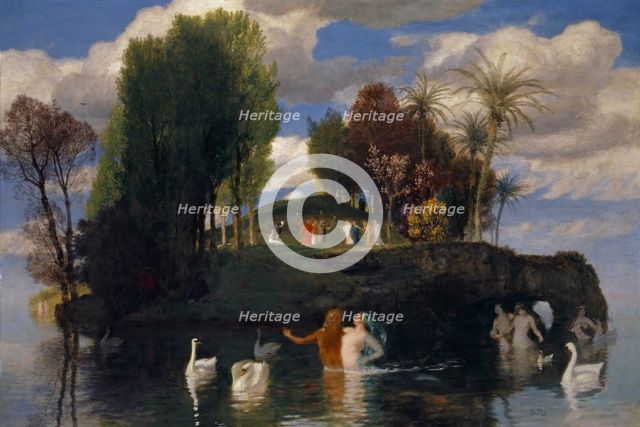 The island of life, 1888. Creator: Arnold Bocklin.