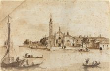 The Island of Madonna della Grazia. Creators: Francesco Guardi, Giacomo Guardi