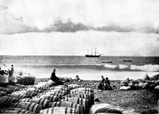 The Island of Montserrat (West Indies) - barquentine "Hilda" loading lime juice, 1895. Creator: Unknown