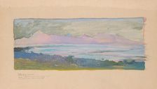 The Island of Moorea Looking across the Strait from Tahiti, January 1891, 1891. Creator: John La Farge