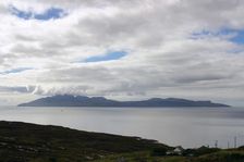 The island of Rum from Skye, Highland, Scotland