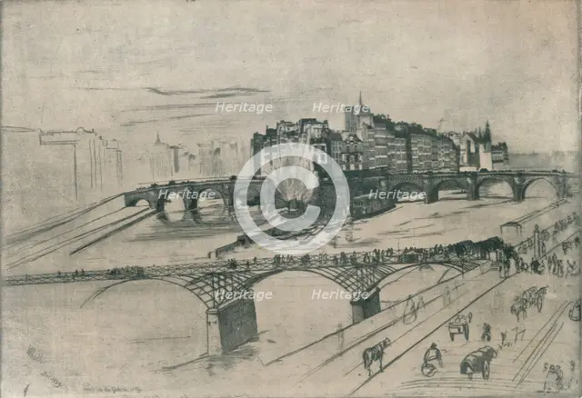 'The Isle De La Cite, Paris', 1859, (1904). Artist: James Abbott McNeill Whistler.