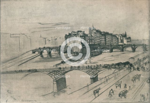 'The Isle De La Cite, Paris', 1859, (1904). Artist: James Abbott McNeill Whistler.