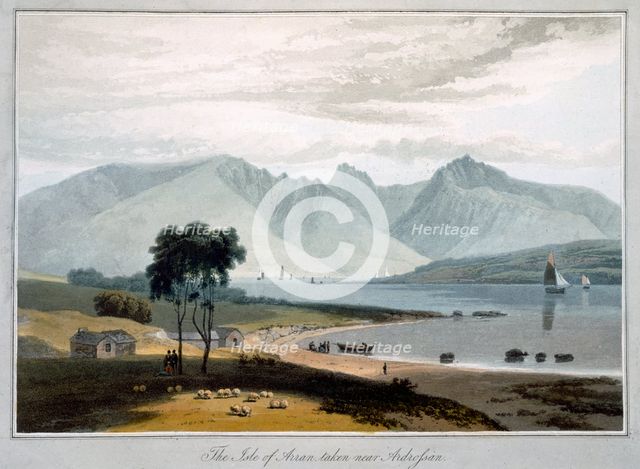 'The Isle of Arran taken near Ardrossan', Scotland, 1817. Creator: William Daniell.