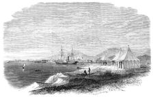 The Isle of Mussowah, in the Red Sea, the head-quarters of the Abyssinian Relief Mission, 1865. Creator: Unknown