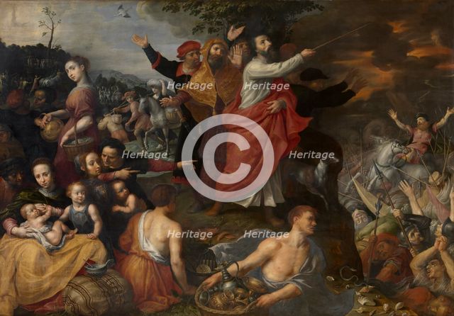 The Israelites crossing of the Red Sea, 1626. Creator: Pepyn (Pepijn), Marten (1575-1643).