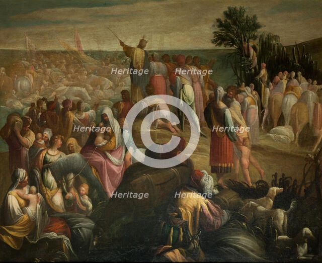 The Israelites crossing of the Red Sea, c. 1610. Creator: Donducci (Il Mastelletta), Giovanni Andrea (1575-1655).