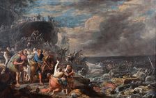 The Israelites crossing of the Red Sea, Mid of 17th cen.. Creator: Gargiulo, Domenico (1609-1675)