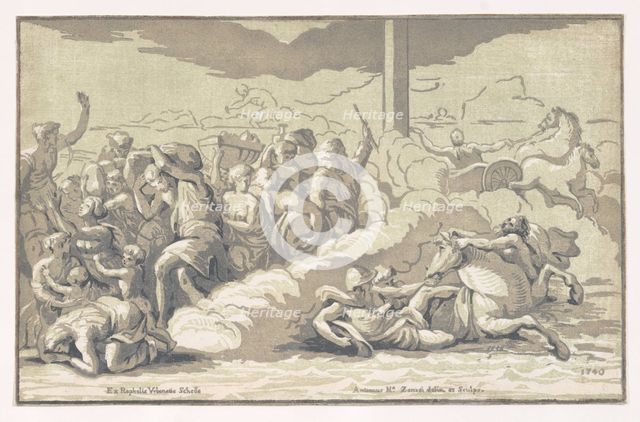 The Israelites crossing the Red Sea, ca. 1740. Creator: Anton Maria Zanetti.