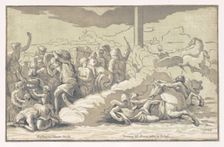 The Israelites crossing the Red Sea, ca. 1740. Creator: Anton Maria Zanetti