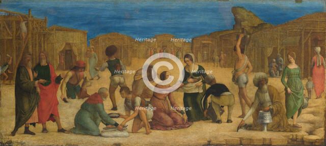 The Israelites gathering Manna, 1490s. Creator: Ercole de' Roberti, (Ercole Ferrarese) (c. 1450-1496).