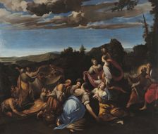 The Israelites gathering Manna, c1600. Creator: Donducci (Il Mastelletta), Giovanni Andrea (1575-1655)