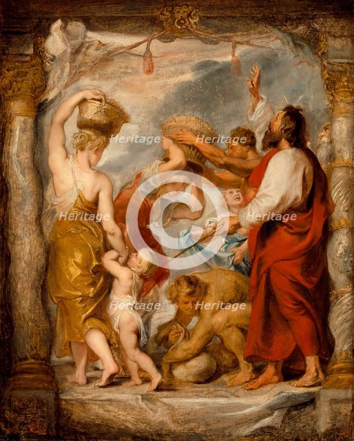 The Israelites Gathering Manna in the Desert, between c1626 and c1627. Creator: Peter Paul Rubens.