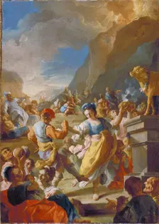 The Israelites Worshiping The Golden Calf, c1758. Creator: Lorenzo de Caro