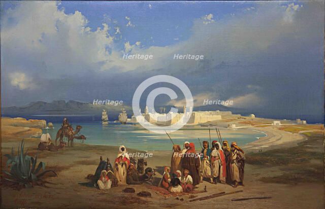 The Isthmus of Suez, ca 1845. Artist: Caffi, Ippolito (1814-1866)