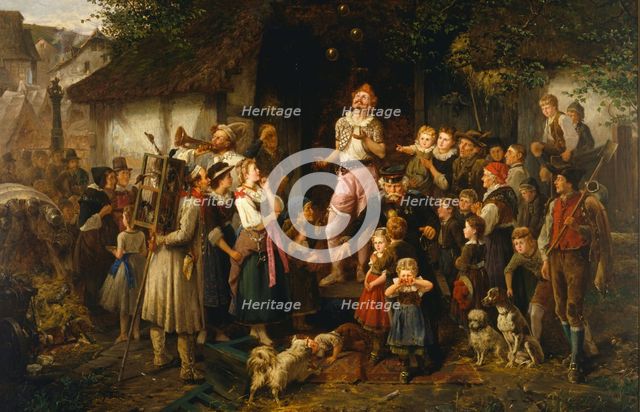 The juggler: a village fair, 1873. Artist: Beinke, Fritz (1842-1907)
