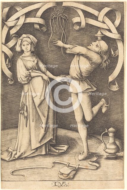 The Juggler and the Woman, c. 1495/1503. Creator: Israhel van Meckenem.