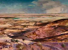 The Judean Desert and the Dead Sea from the Highest Point of the Mount of Olives 1902. Creator: John Fulleylove