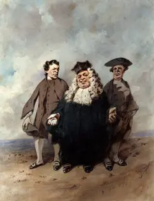 The Judge and the Litigants 1866. Artist: Henry Bonaventure Monnier