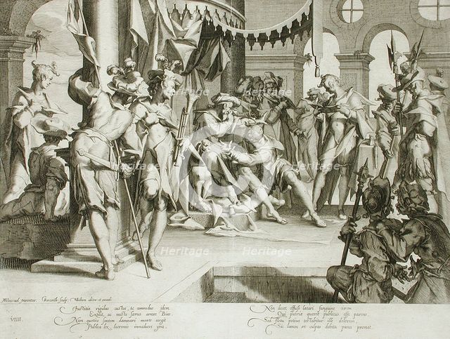 The Judge Bias, Shedding Tears, 1607. Creator: Willem van Swanenburg.