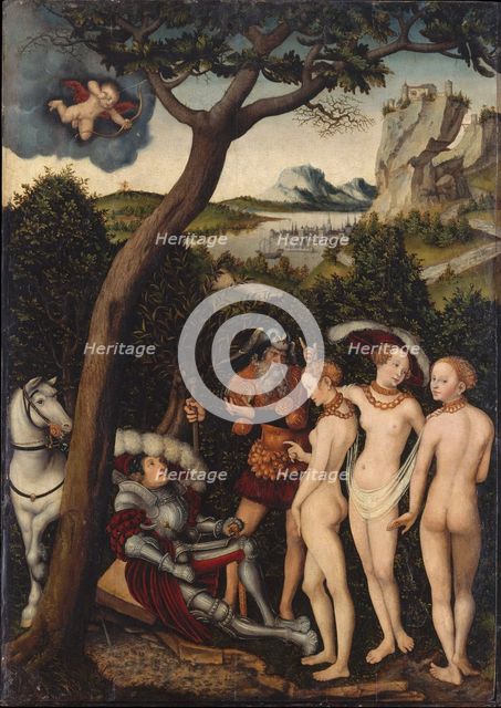 The Judgement of Paris, ca 1528. Artist: Cranach, Lucas, the Elder (1472-1553)