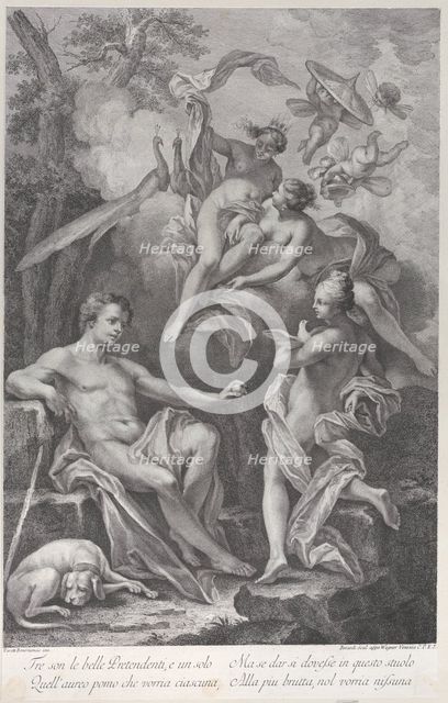 The Judgment of Paris, 1748-88. Creator: Fabio Berardi.