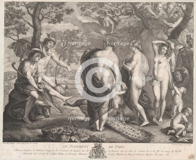 The Judgment of Paris, 1750. Creators: Pierre Etienne Moitte, Pierre Francois Tardieu.