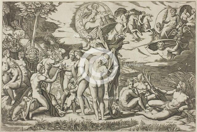 The Judgment of Paris, c. 1520. Creator: Marcantonio Raimondi.