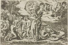 The Judgment of Paris, c. 1520. Creator: Marcantonio Raimondi