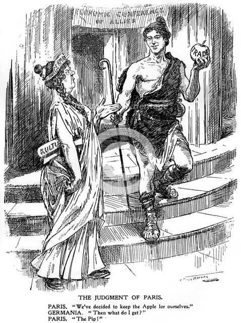 'The Judgment of Paris', the Paris Conference, First World War, March-June 1916, (c1920). Artist: Unknown