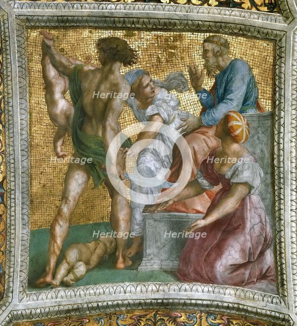 The Judgment of Solomon (Ceiling Fresco in Stanza della Segnatura), ca 1510-1511. Creator: Raphael (Raffaello Sanzio da Urbino) (1483-1520).