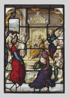 The Judgment of Solomon and Esther before Ahasuerus (pair), c. 1530. Creator: Dirk Vellert (Netherlandish, 1480/85-1547)