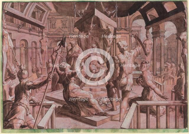 The Judgment of Solomon, c. 1550. Creator: Master Of The Liechtenstein Adoration.