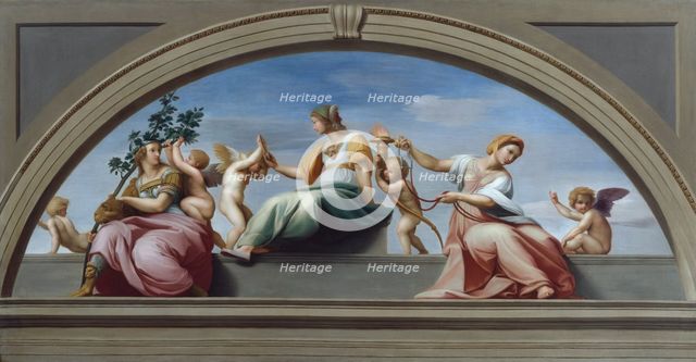 The Judicial Virtues; Three Cardinal Virtues, late 18th century. Creator: Giuseppe Cades.